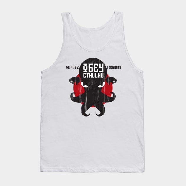 Refuse Tyranny, Obey Cthulhu - Creme Alternative Tank Top by RetroReview